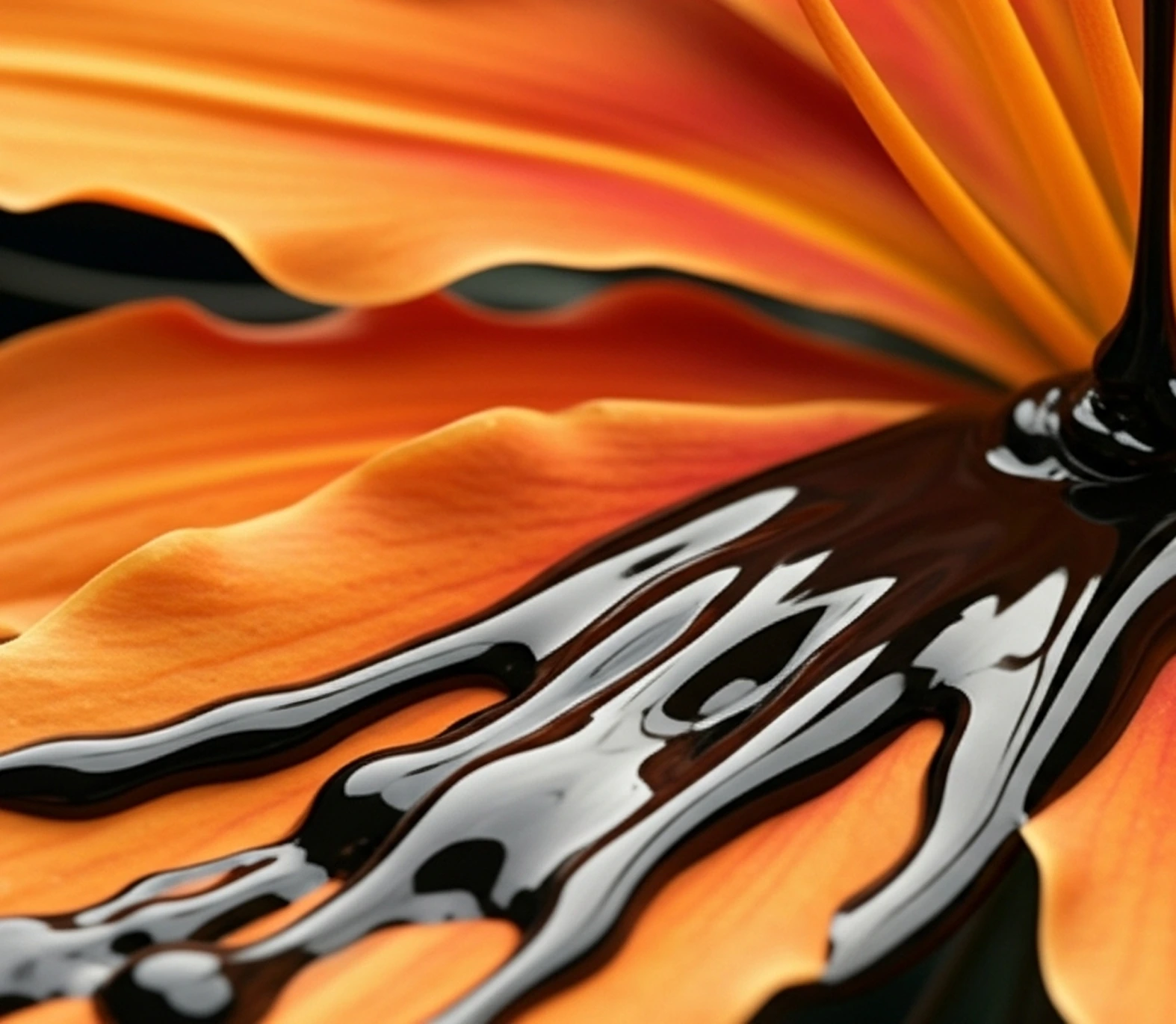 Surface and gloss flow across petal